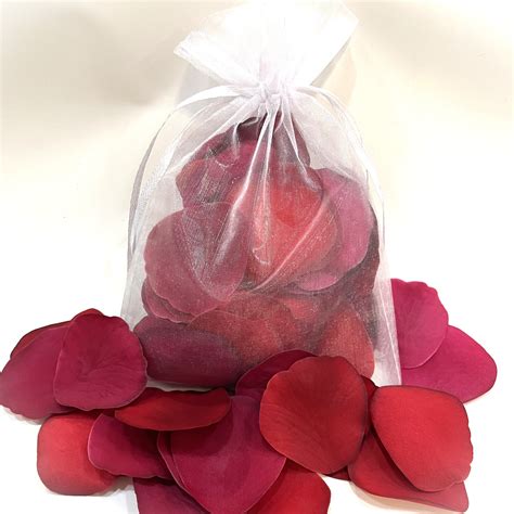 bag of fake rose petals|artificial real looking rose petals.